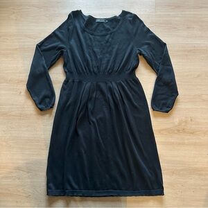 Peruvian Connection Pima Cotton Modal Long Sleeved Midi Minimalist Capsule Dress